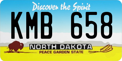 ND license plate KMB658