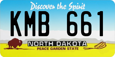 ND license plate KMB661