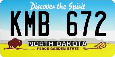 ND license plate KMB672