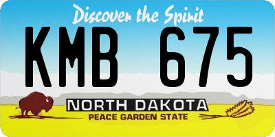ND license plate KMB675