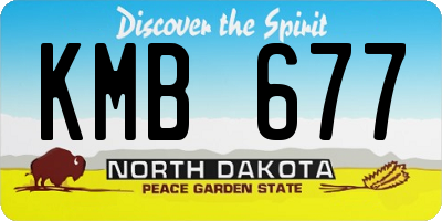 ND license plate KMB677