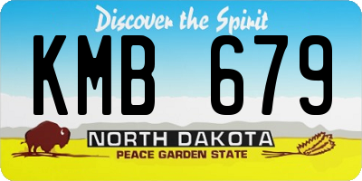 ND license plate KMB679