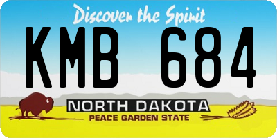 ND license plate KMB684