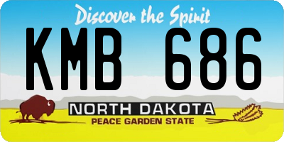 ND license plate KMB686