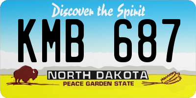 ND license plate KMB687
