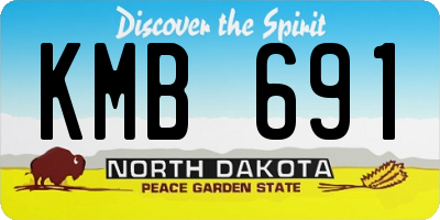 ND license plate KMB691