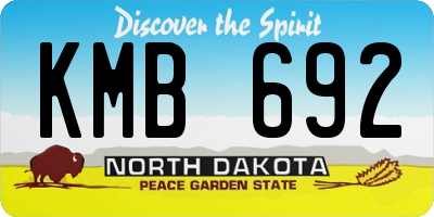 ND license plate KMB692