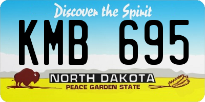 ND license plate KMB695