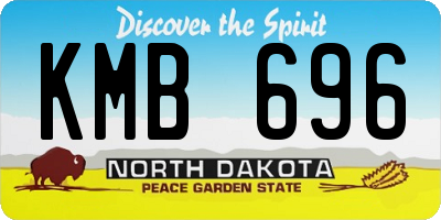 ND license plate KMB696