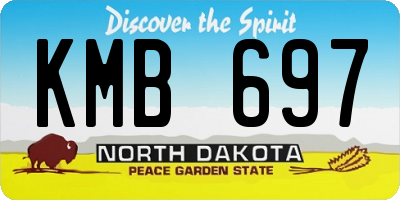 ND license plate KMB697