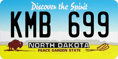 ND license plate KMB699