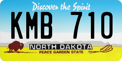 ND license plate KMB710