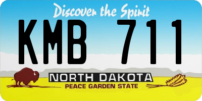 ND license plate KMB711