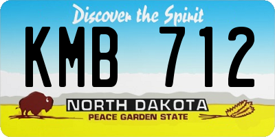 ND license plate KMB712