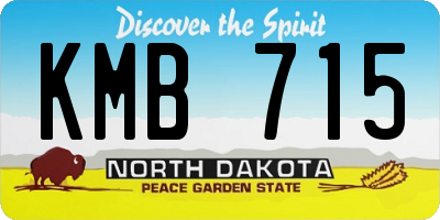 ND license plate KMB715
