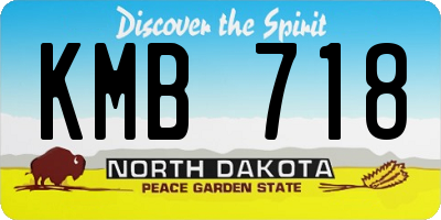 ND license plate KMB718