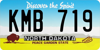 ND license plate KMB719