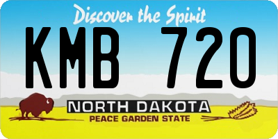 ND license plate KMB720