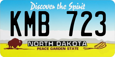 ND license plate KMB723