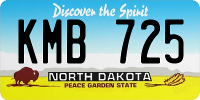 ND license plate KMB725