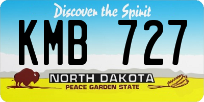 ND license plate KMB727