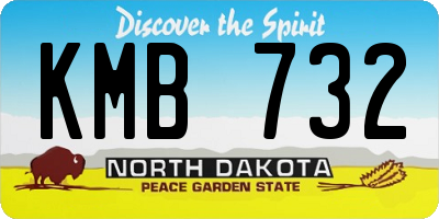 ND license plate KMB732