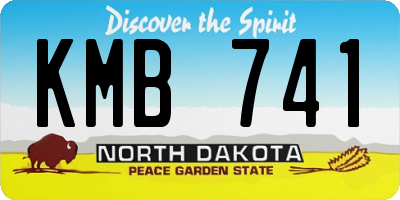 ND license plate KMB741