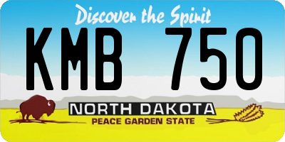 ND license plate KMB750