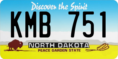 ND license plate KMB751