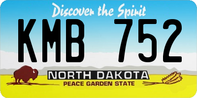 ND license plate KMB752