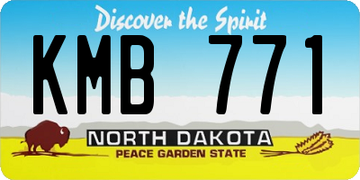 ND license plate KMB771