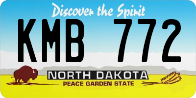 ND license plate KMB772