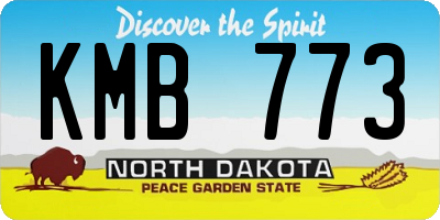 ND license plate KMB773