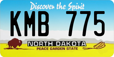 ND license plate KMB775