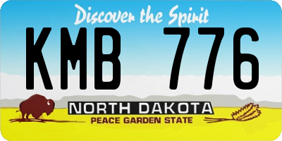 ND license plate KMB776