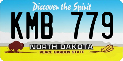 ND license plate KMB779