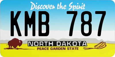 ND license plate KMB787