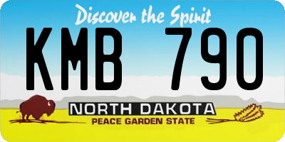 ND license plate KMB790