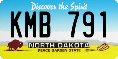 ND license plate KMB791