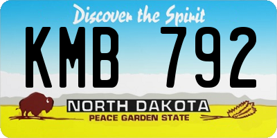 ND license plate KMB792