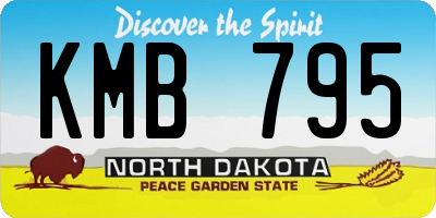 ND license plate KMB795