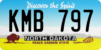 ND license plate KMB797