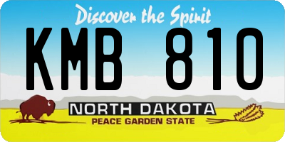 ND license plate KMB810