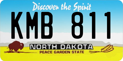 ND license plate KMB811