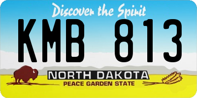 ND license plate KMB813