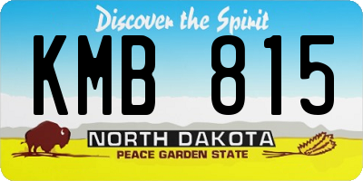 ND license plate KMB815