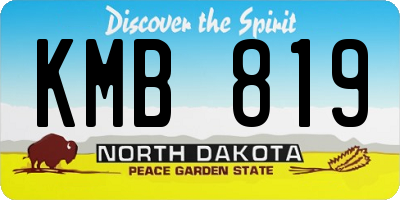 ND license plate KMB819