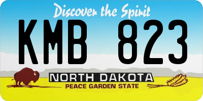 ND license plate KMB823