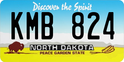 ND license plate KMB824