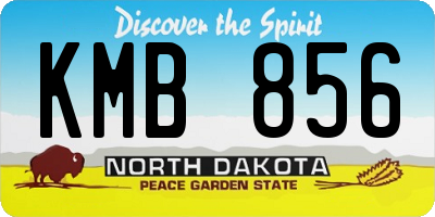 ND license plate KMB856
